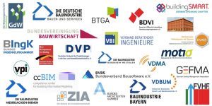 planen-bauen 4.0 - Logos der Gesellschafter / Verbände 2017